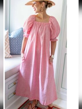 Dondolo Striped Maxinouff Sleeve On/Off Shoulder Belted linen Cotton